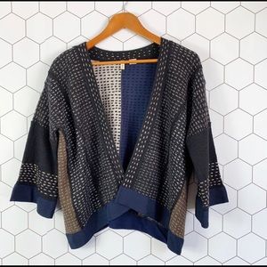 Anthro Moth stripe stitch cardigan sweater